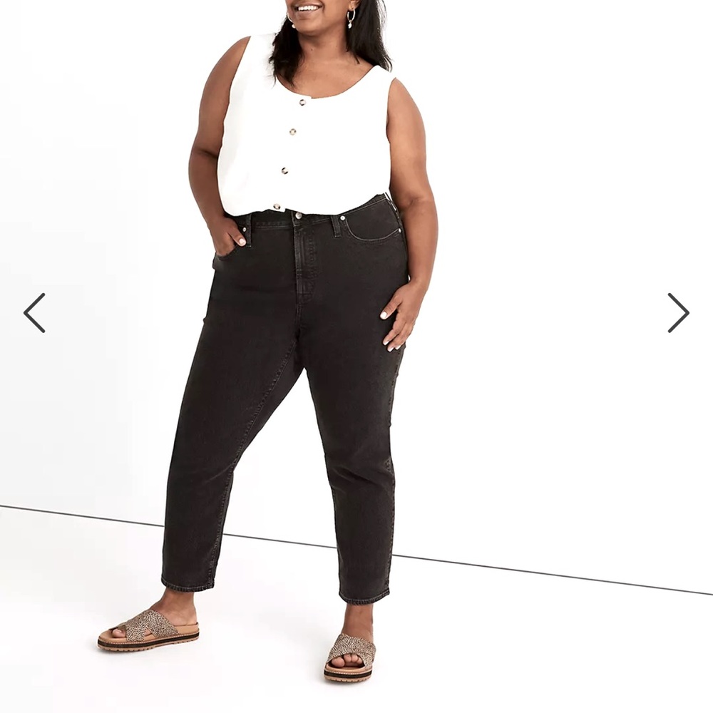 Black Lunar Wash Madewell Perfect Vintage Straight Leg Jean - Size 18W